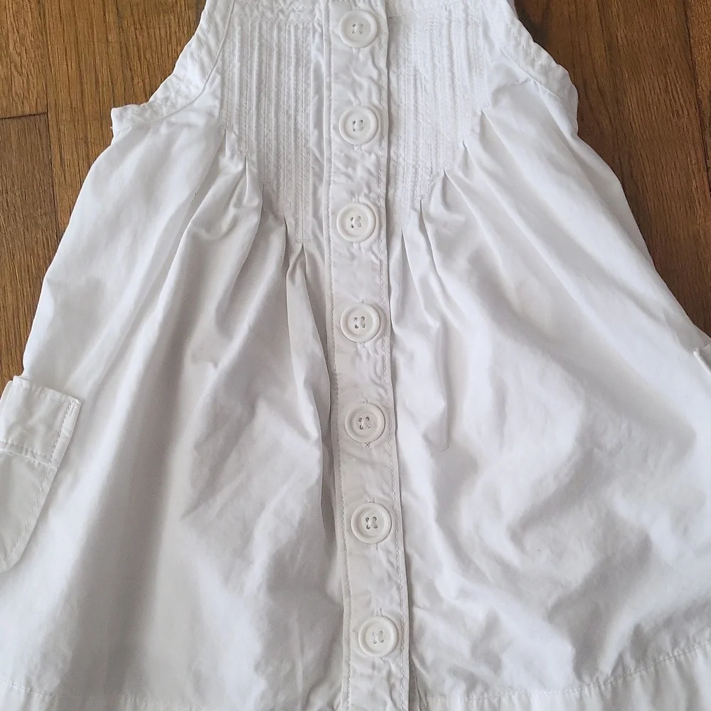 BabyGap White Button-Down Dress